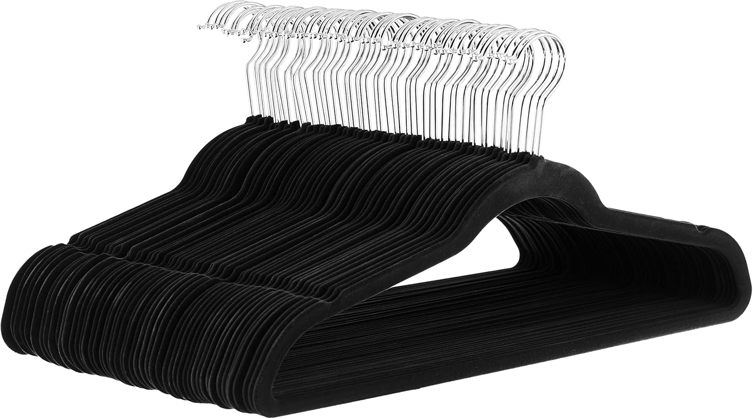 Slim velvet hangers, set