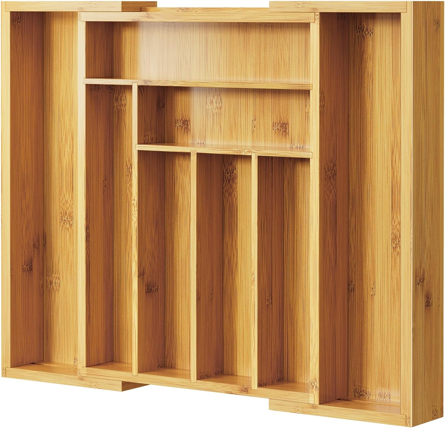 Pipishell bamboo expandable drawer organizer