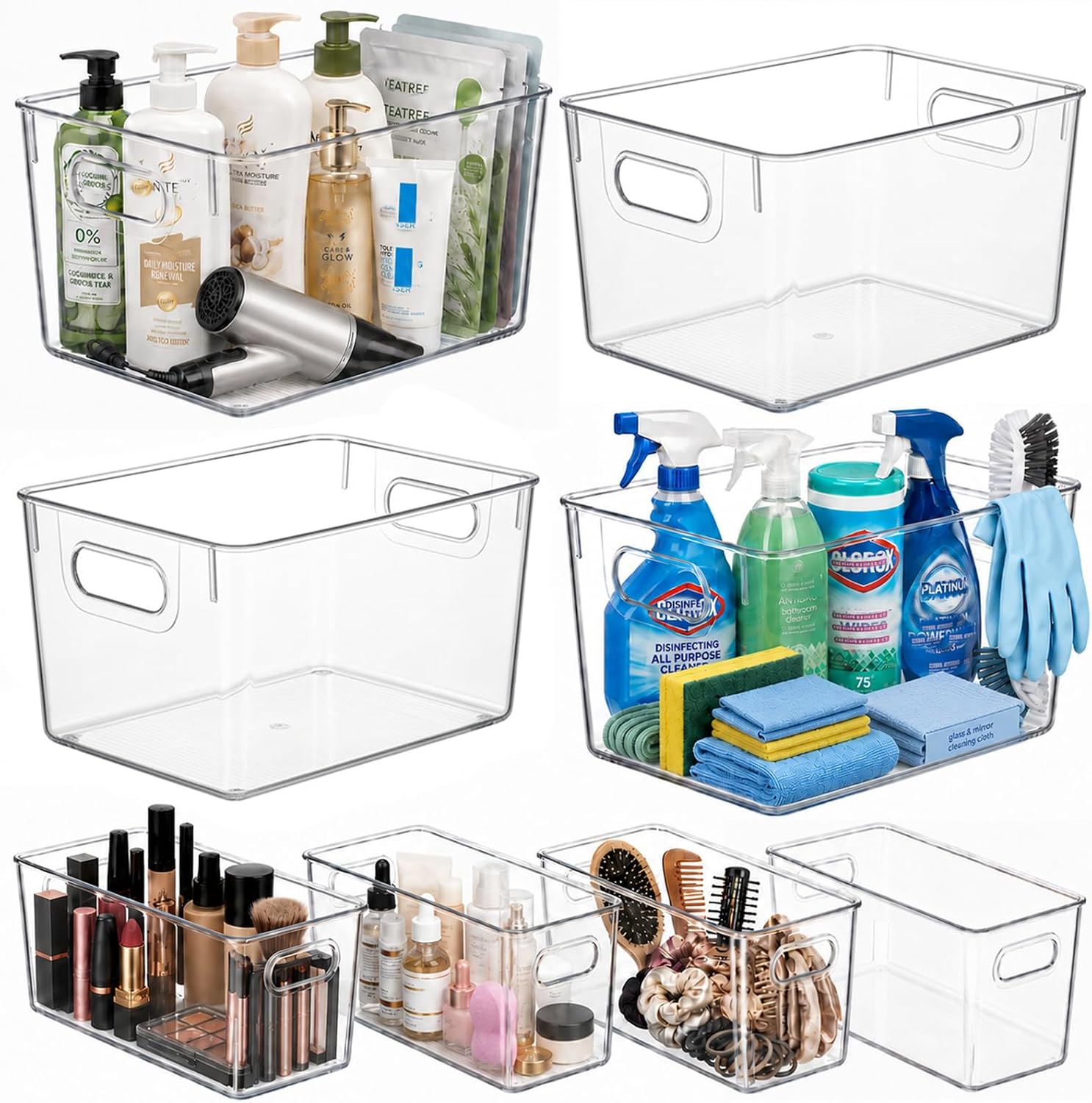 Stackable modular storage bin set